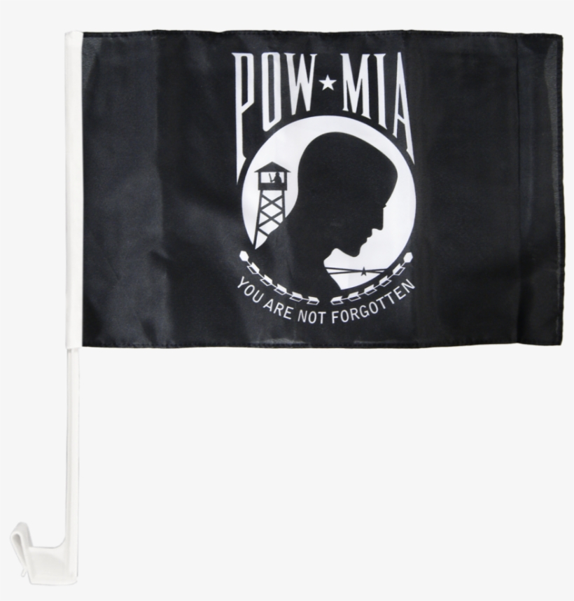 Usa Pow Mia / Black, White Car Flag - Pow Mia Flag, transparent png