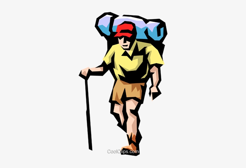 Hiker Royalty Free Vector Clip Art Illustration - Local Walks Around Aberaeron & New Quay: Nine Circular, transparent png
