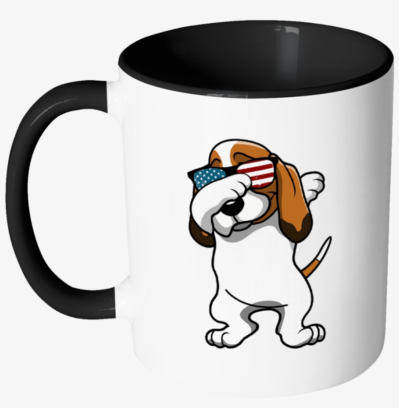 Dabbing Basset Hound Dog America Flag - Basset Hound Dog Man, transparent png