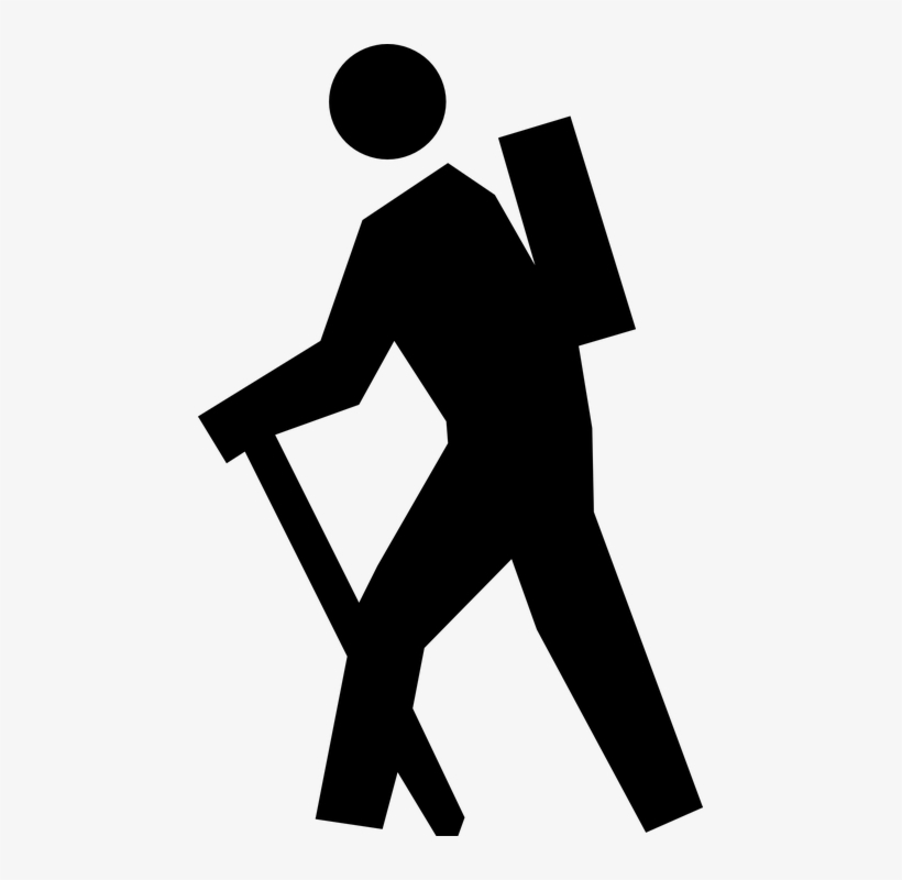 Free Vector Wanderer Hiker Sign Clip Art - Clipart Hiker, transparent png