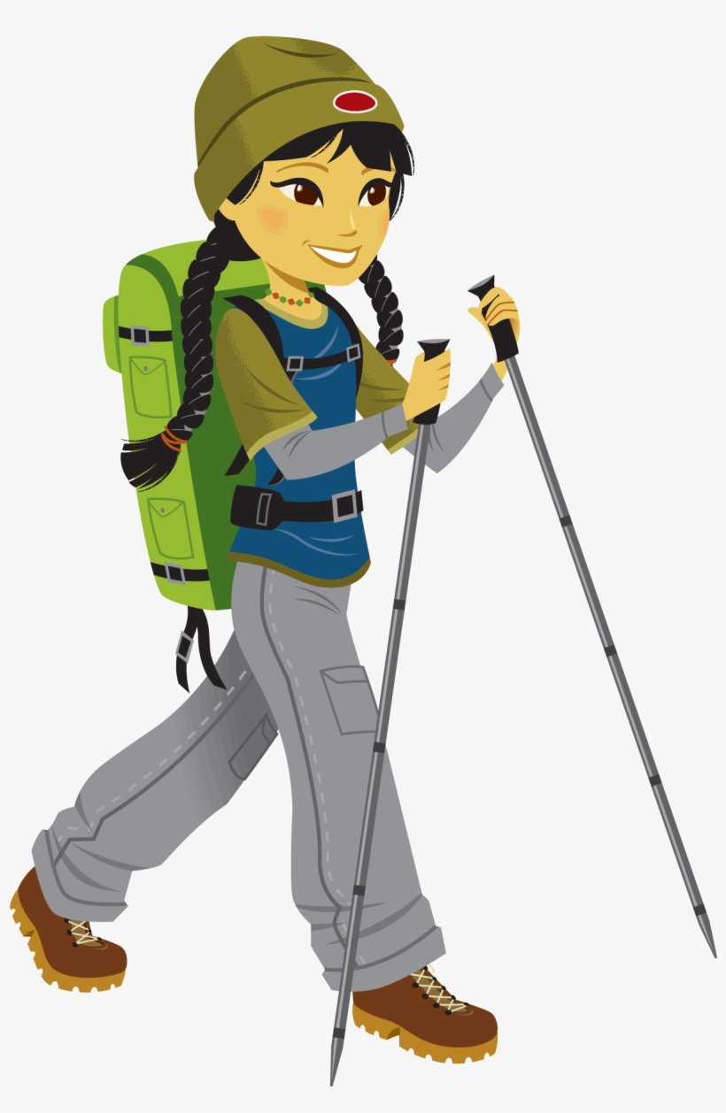 Clipart Library Stock Mountaineering Art Transprent - Hiking Person Cartoon Png, transparent png