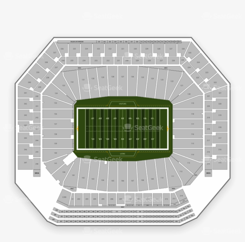 Detroit Lions Seating Chart - Detroit, transparent png