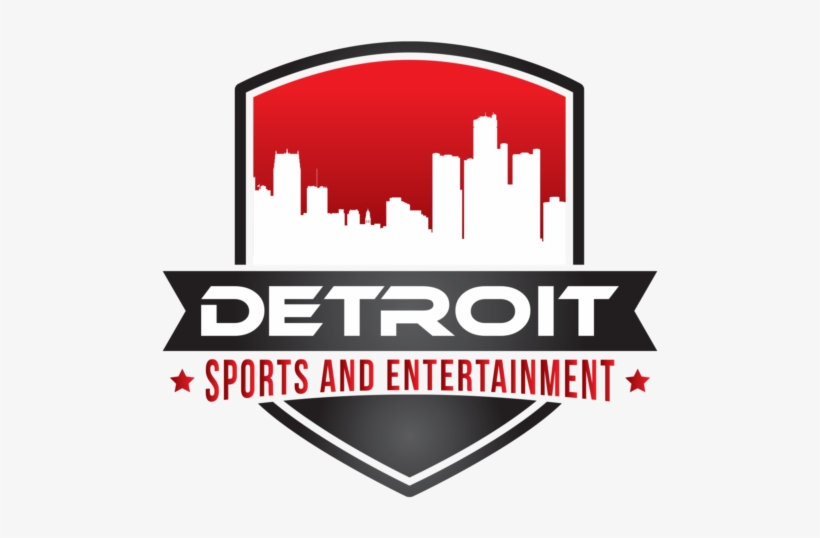 Plastic Sign: Naxart's Detroit Skyline Red, 16x12in., transparent png