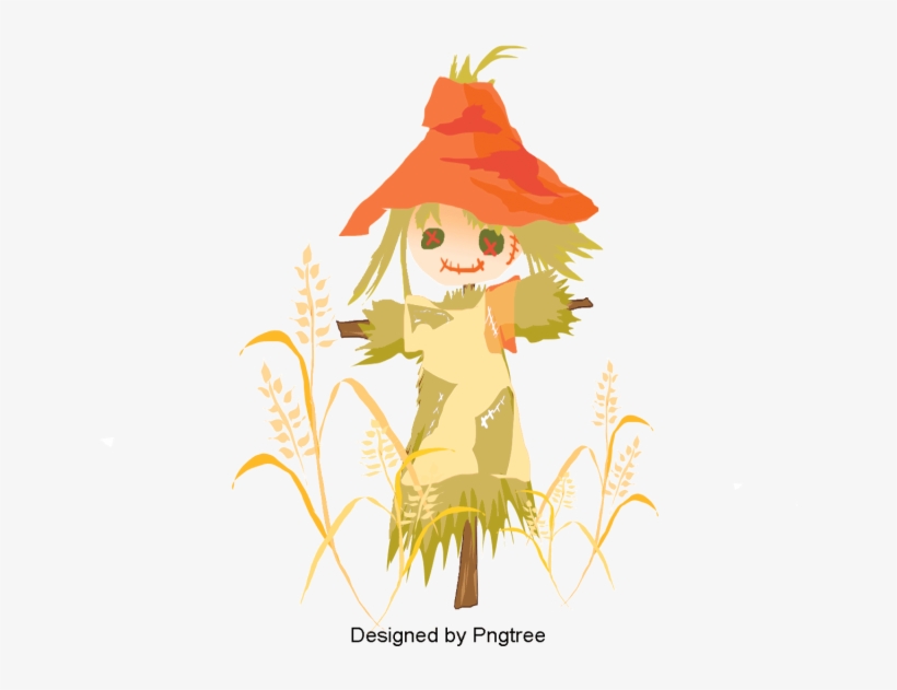 Exquisite, Cartoon, Lovely, Hand-painted, Autumn, Scarecrow, - Autumn, transparent png