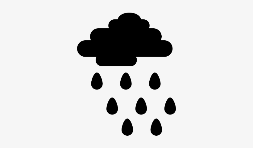 Cloud With Raindrops Vector - Cloud, transparent png