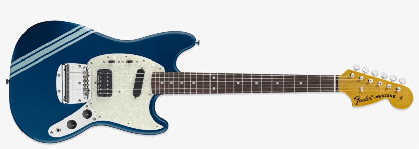 Fender Kurt Cobain Mustang Dark Lake Placid Blue - Fender Mustang Candy Apple Red, transparent png