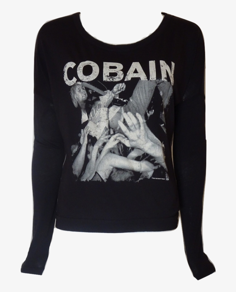 Kurt Cobain Long Sleeve T-shirt - Poster: Kurt Cobain, 32x24in., transparent png