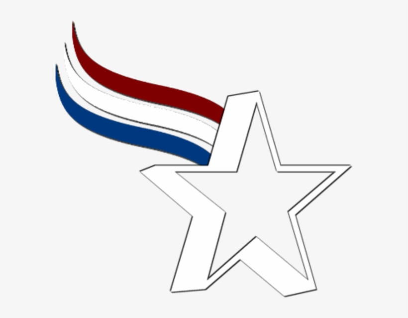 Star Red White Blue - Blue And Red Vector Png, transparent png