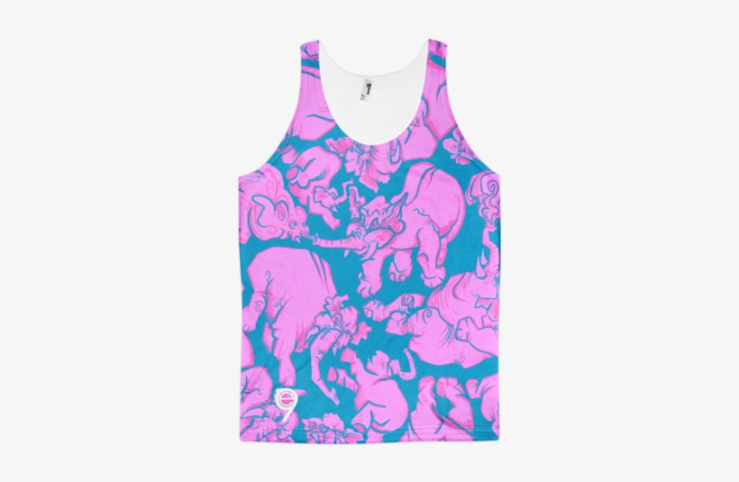 Pink Elephants Unisex All Over Print Tank Top - T-shirt, transparent png