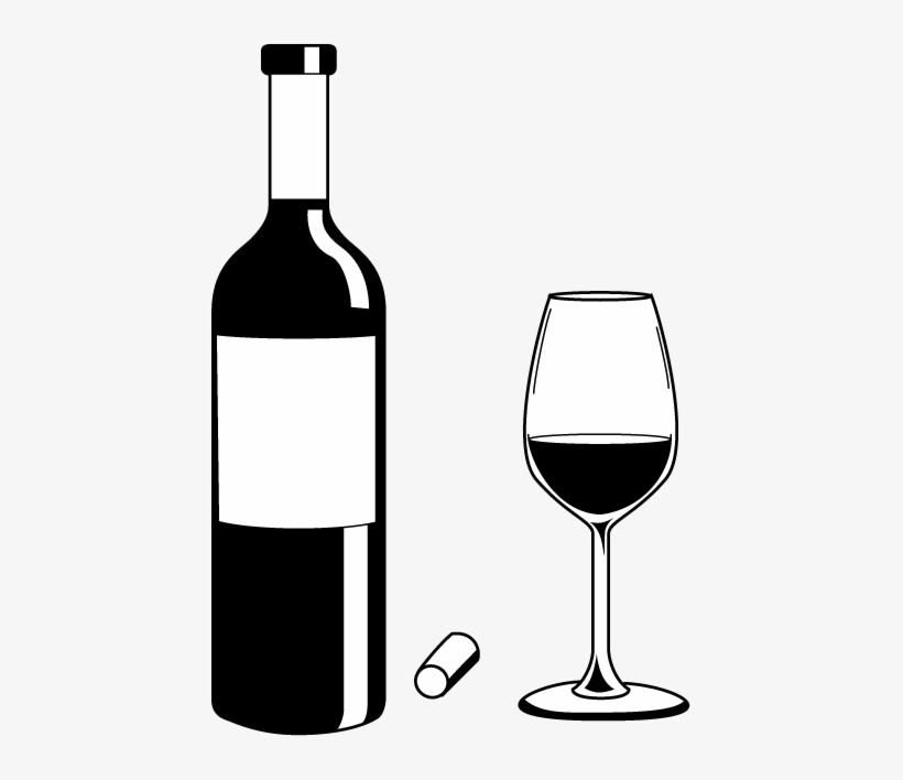 Graphic Free Download Collection Of Black And White - Alcohol Clipart Black And White, transparent png