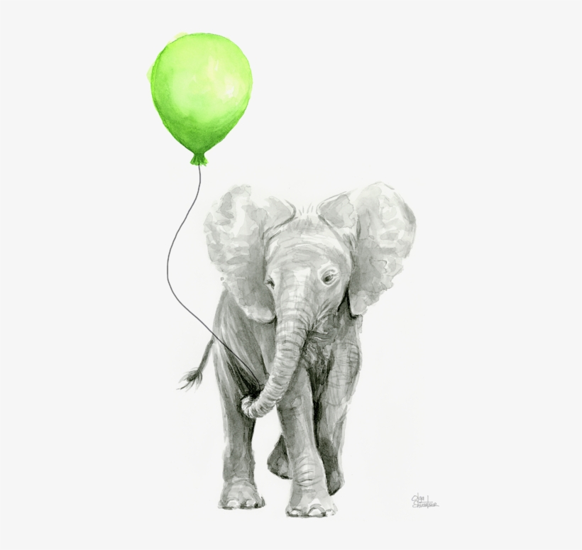 Click And Drag To Re-position The Image, If Desired - Elephant Watercolour, transparent png