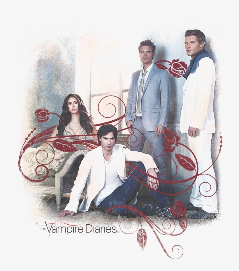 Vampire Diaries 3 1 Men's Ringer T-shirt - T-shirt: The Vampire Diaries - 3 + 1, Xl. T-shirt, transparent png