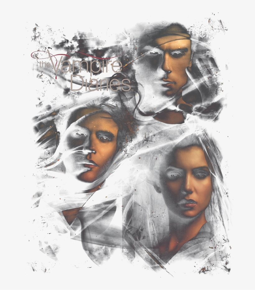 Vampire Diaries Smokey Veil Women's T-shirt - Sketch, transparent png