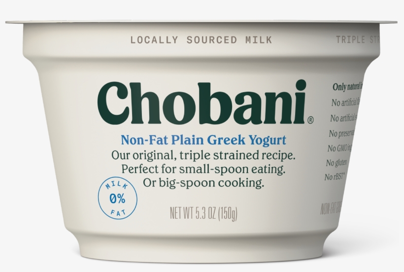 Plain - Chobani Yogurt, transparent png