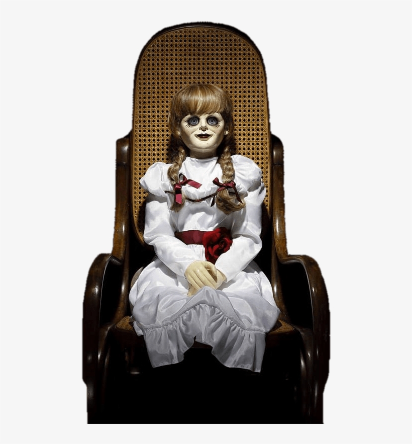 Annabelle Doll Sitting On A Chair - Annabelle Creation Life Size Doll, transparent png