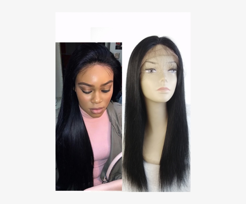 Linda- Chinese Virgin Human Hair Wigs For Women Black - Silky Straight Chinese Virgin Hair, transparent png