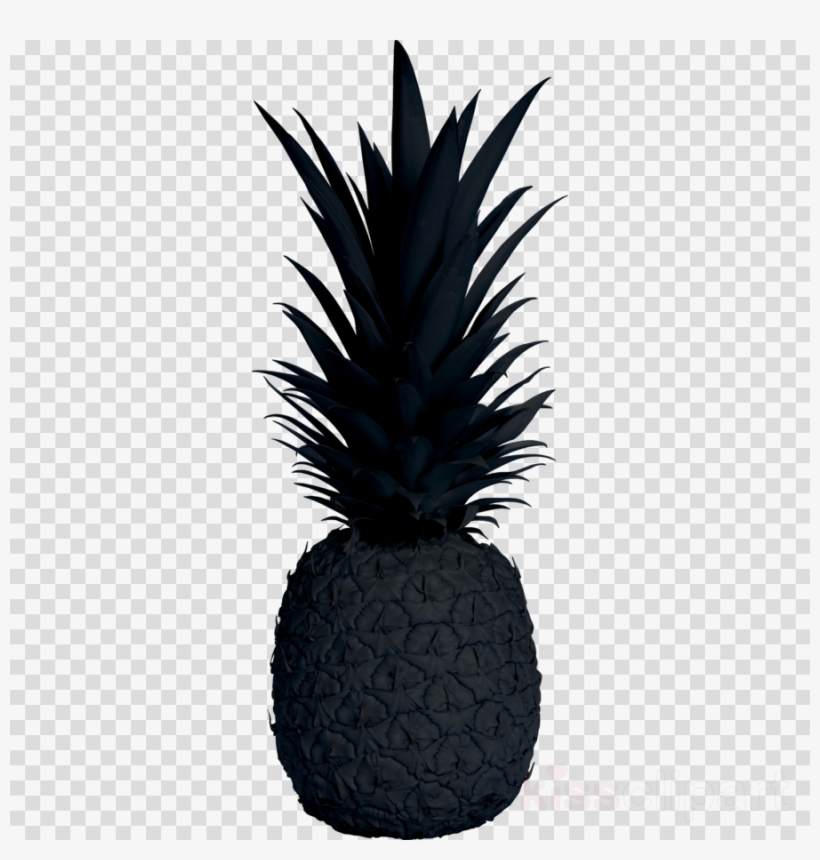 Pineapple - Spring Flower Transparent Background Black, transparent png