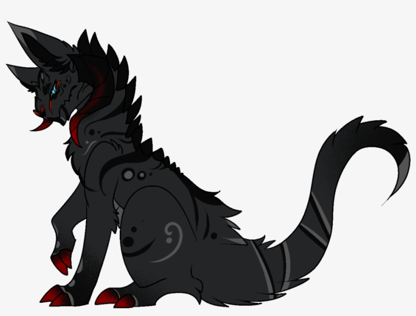 Aura Drawing Demon Png Black And White Download - Anime Demon Cat, transparent png