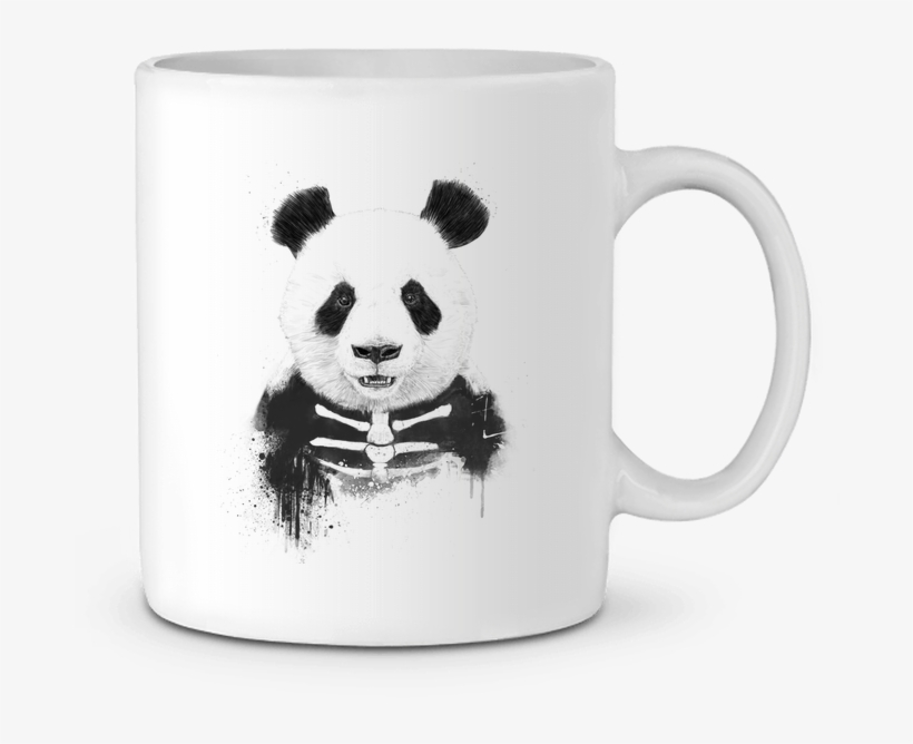 Ceramic Mug Zombie Panda By Balàzs Solti - Society6 Zombie Panda Rug - 2' X 3', transparent png
