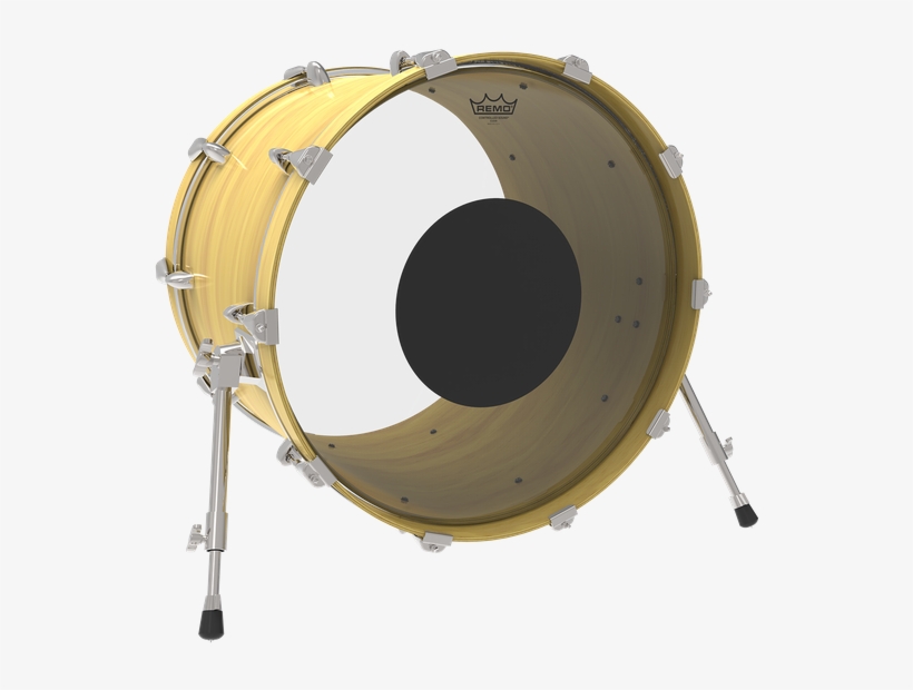 Controlled Sound® Clear Black Dot™ Image - Remo Powerstroke 3 Black Suede, transparent png