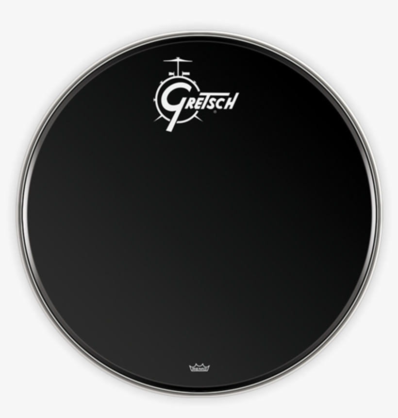 Zoom - Gretsch 18" Bass Drum Head In Black, transparent png