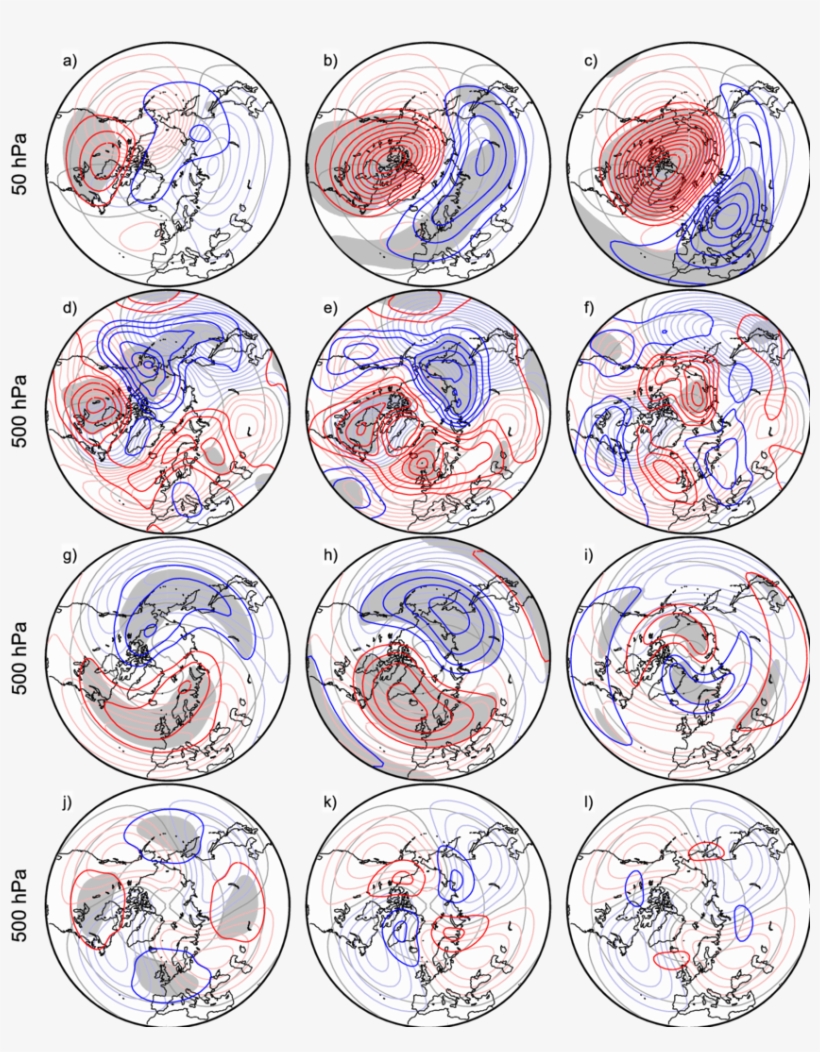 Geopotential Height Anomalies Of Wave-1 Svw Events - Illustration, transparent png