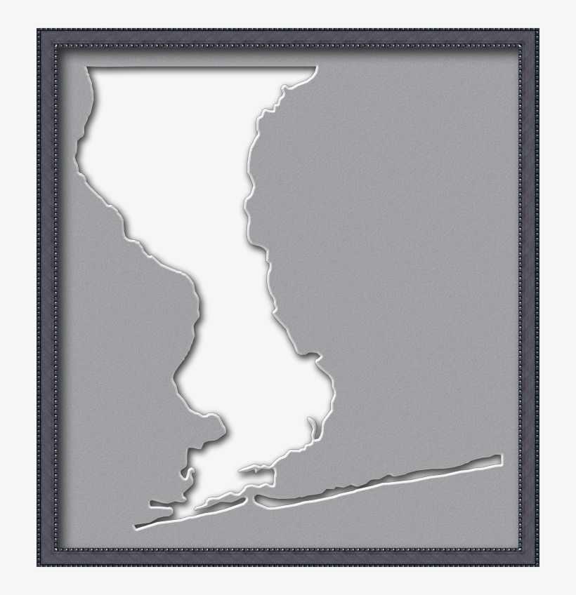 A Map Of Escambia With A Museum Style Picture Frame, transparent png