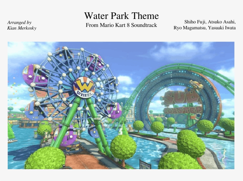 Mario Kart 8 Sheet Music For Piano, Piccolo, Trumpet, - All Mario Kart 8 Tracks From Above, transparent png