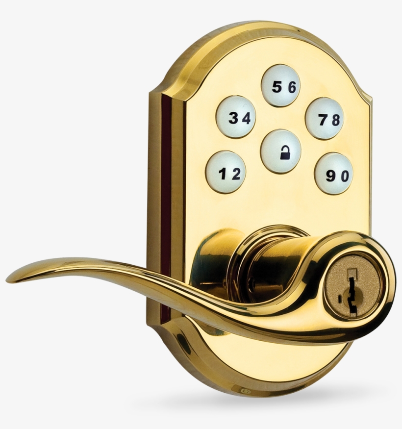 Weiser Toluca Brass Smartcode Lever With Smartkey, transparent png