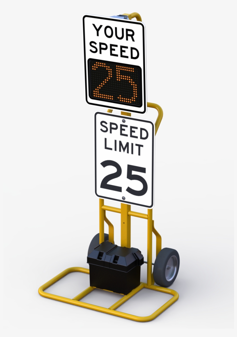 Speed Limit Sign Clipart Radar Speed Sign Signage - Post Mounted Radar Speed Sign, transparent png