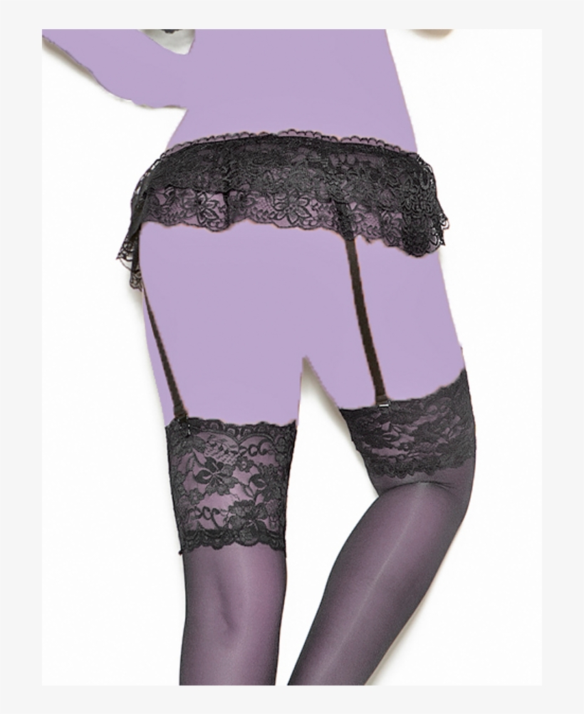 Soft Lace Garter Belt - Lace, transparent png