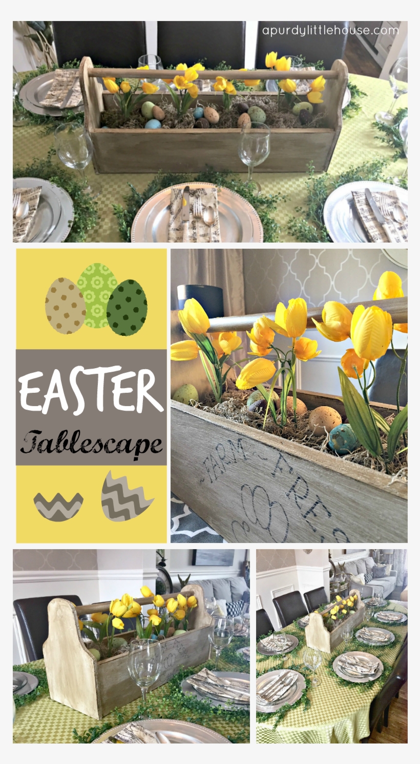 Easter Tablescape / How To Set A Perfect Table For - Rope Chain Wrap Necklace Gold Tone Extra Long Vintage, transparent png