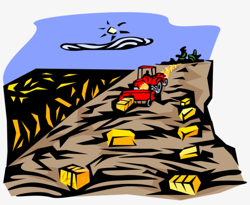 Vector Illustration Of Farmer Creating Harvested Alfalfa, transparent png