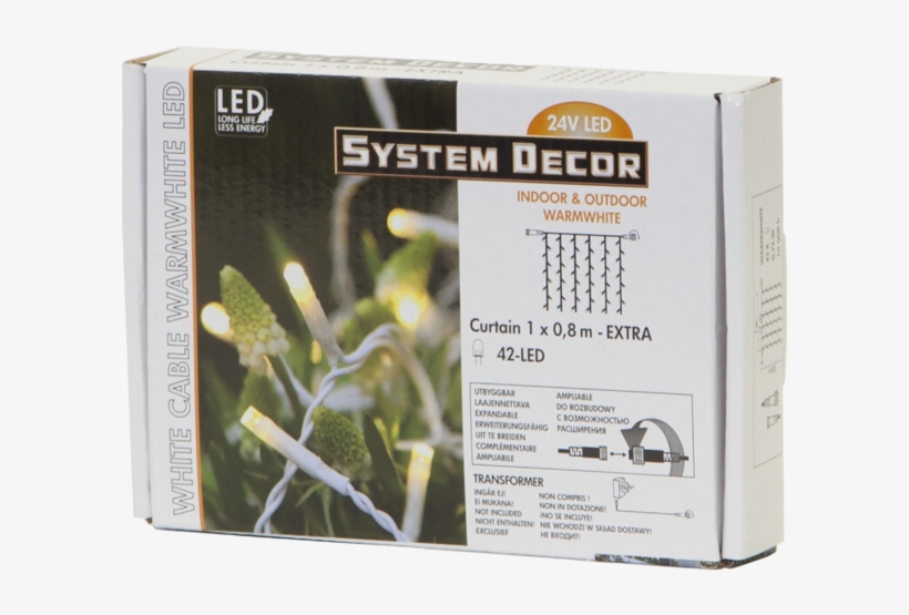 Curtain Lights Extra System Decor - System Decor Led Lights 10 M, 100-l-start, Warm White, transparent png