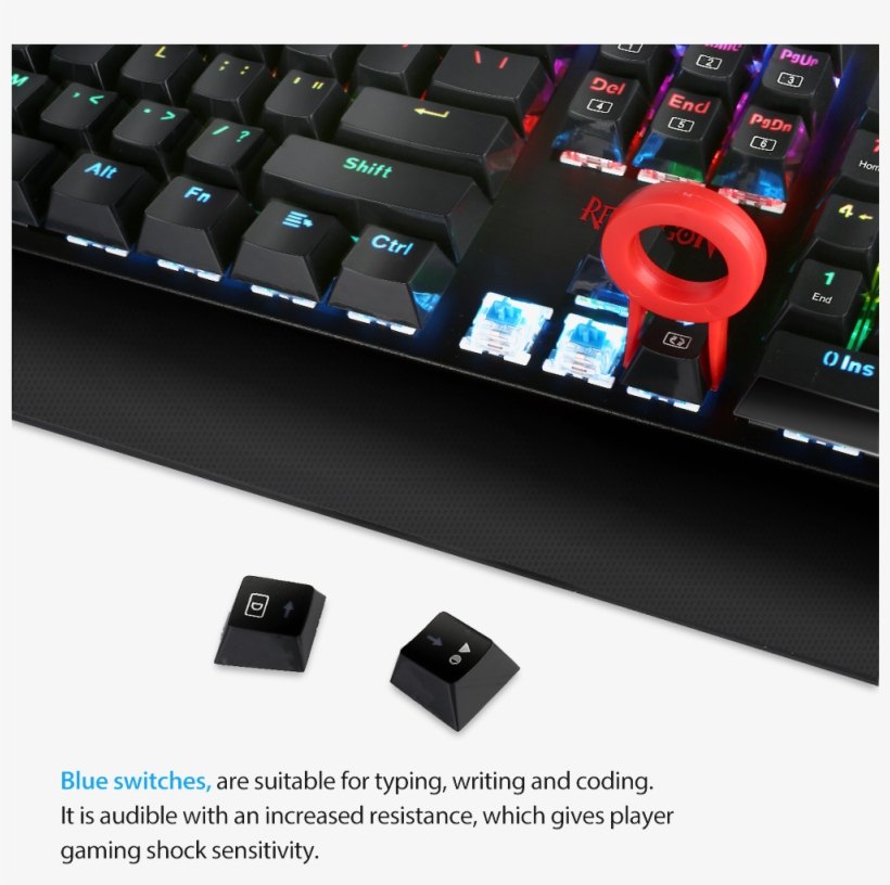 Redragon K557 Rgb Backlit Waterproof Mechanical Gaming - Redragon K557 Kala Rgb Led Backlit Mechanical Gaming, transparent png