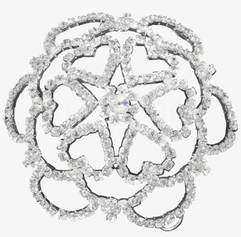 Rhinestone Heart Petal Hair Bun Cover - Hair, transparent png