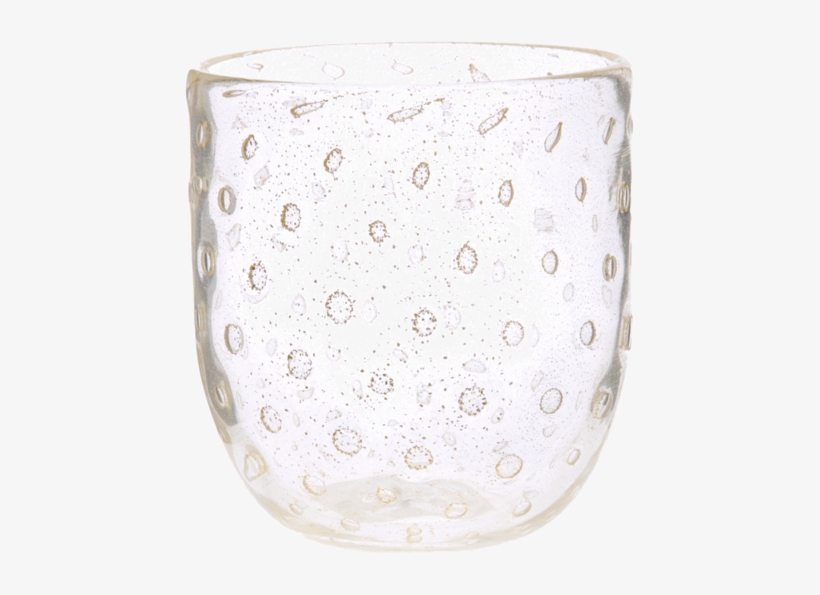 Laguna B Glass Goto Gold Bubble Piccolo Glass, transparent png