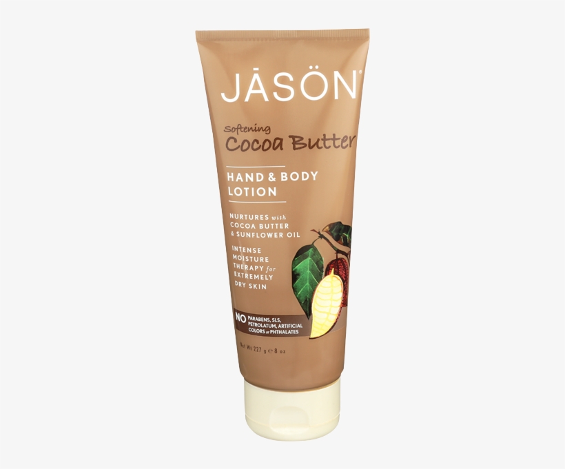 Jason Natural Softening Cocoa Butter Hand & Body Lotion, transparent png