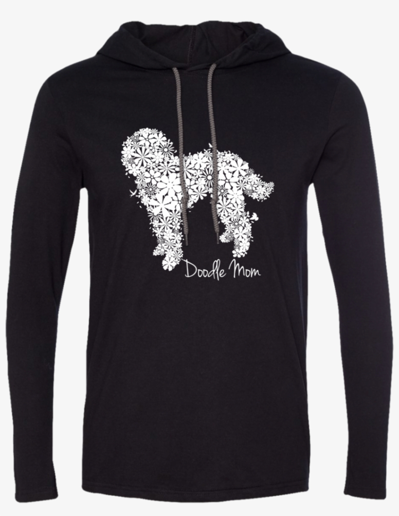 Doodle Flower Ls T-shirt Hoodie Goldendoodle Or Labradoodle - Ski T Shirt, transparent png