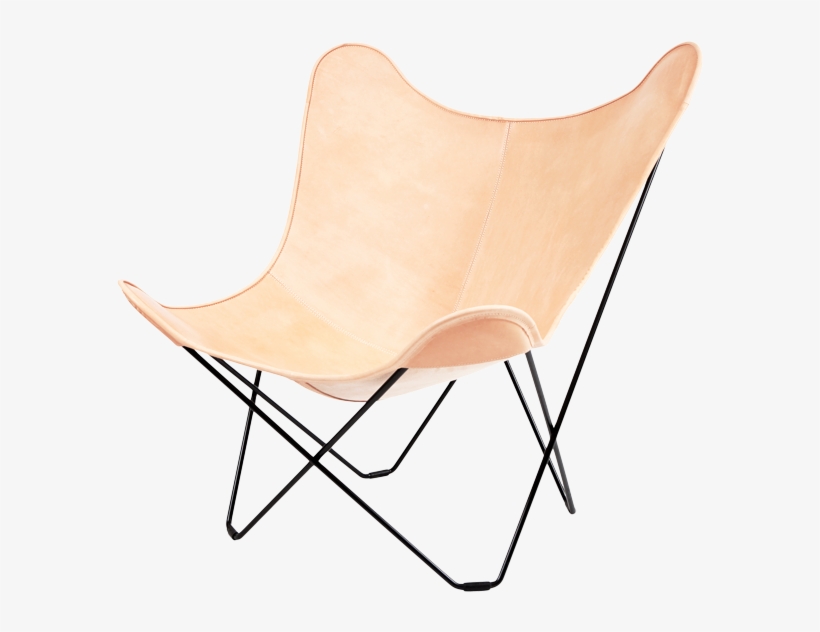 Cuero Butterfly Chair Natural Leather, transparent png