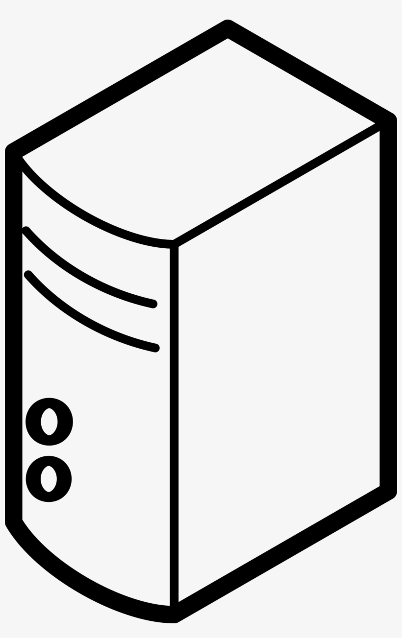 Big Image - Server Clipart Black And White, transparent png