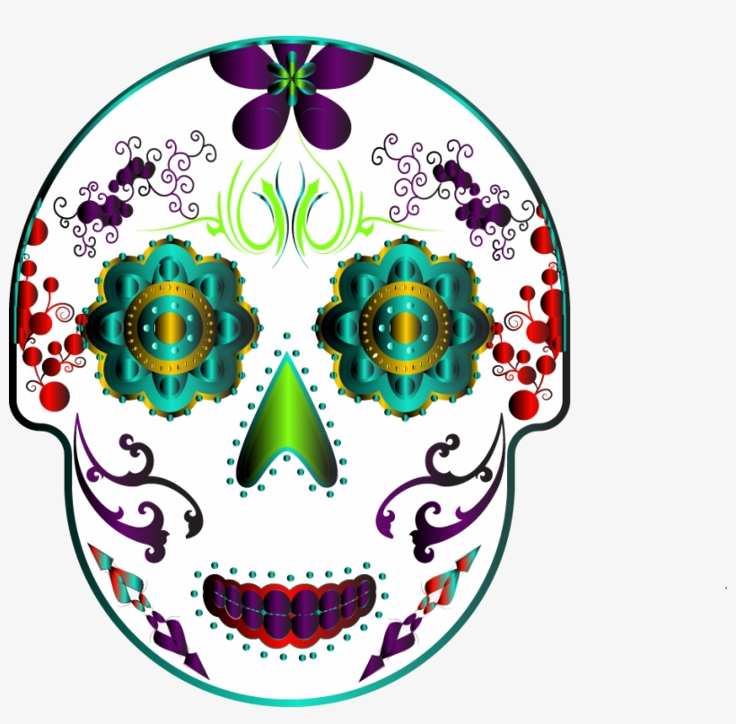 Sugar Skull - Queen Of The Castle Sticker, transparent png