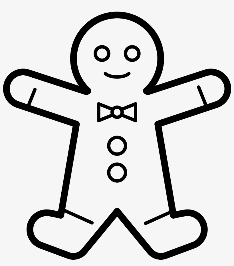 Itsa Man With An Over Sized Head And Arms Stretched - Gingerbread Man, transparent png