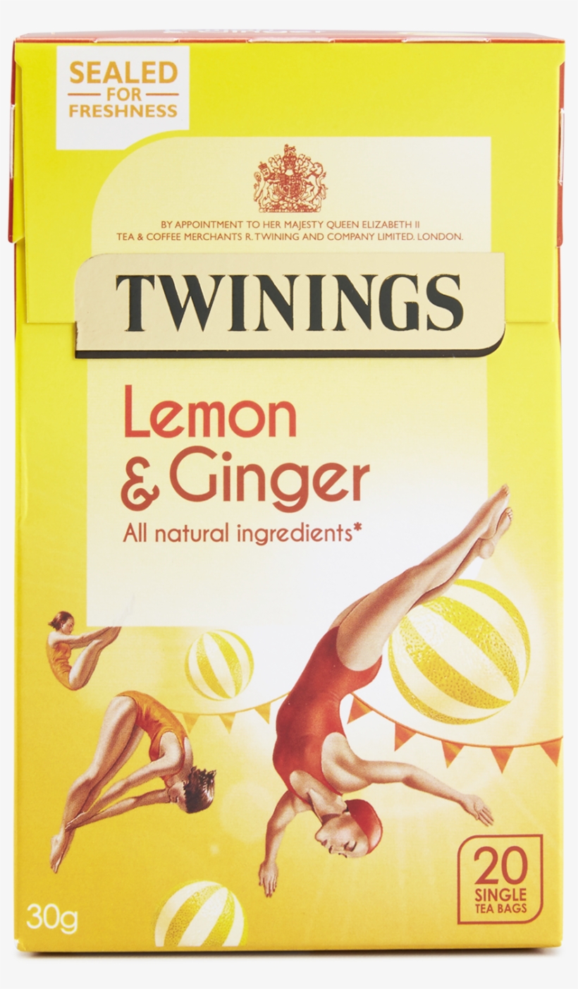 Lemon & Ginger - Twinings Lemon & Ginger Tea 20 Bags X 4, transparent png
