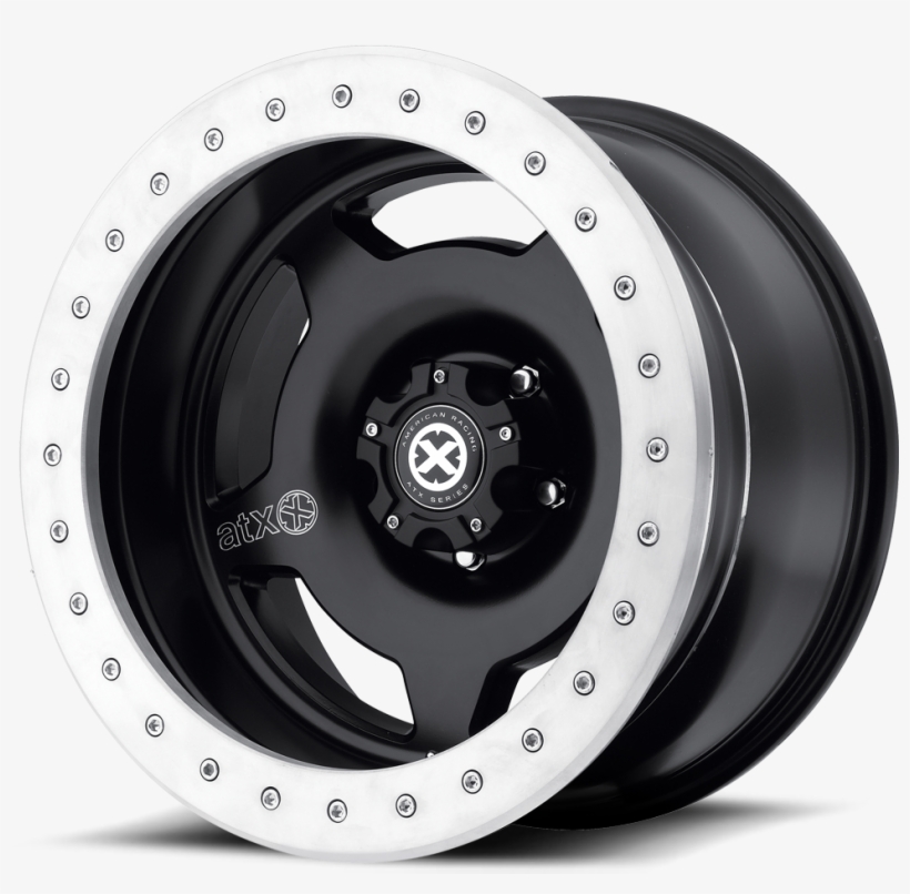 Atx Series Ax756 Satin Black Custom Rims Wheels 15", transparent png