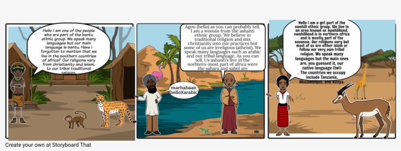 Ethnic Groups Of Africa - Cartoon, transparent png