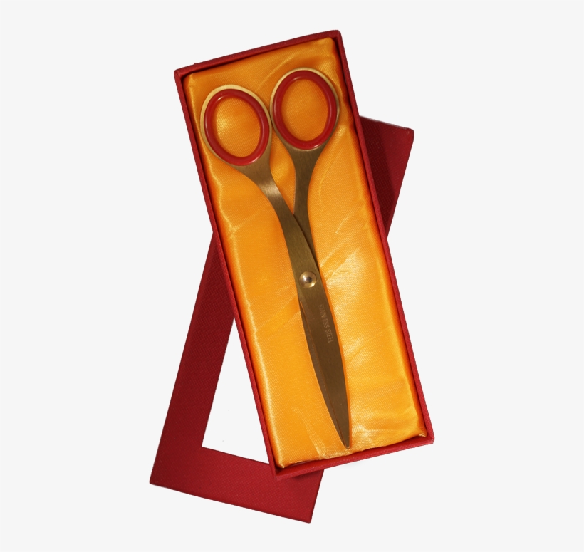 Gold Scissors - Wood, transparent png