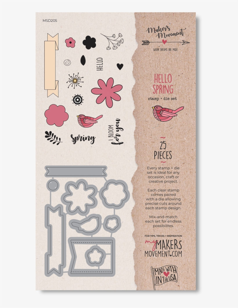 Maker's Movement Stamp & Die Set - Die, transparent png