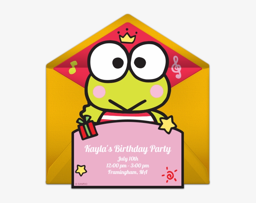 Keroppi Online Invitation - Invitation Keroppi, transparent png