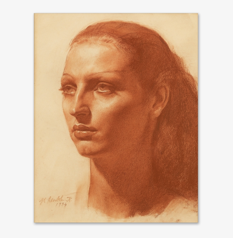 Dorinda, 1934 Chalk Drawings, Chalk Pastels, Art And - Dorette Brockhurst, transparent png